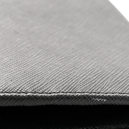 Saffiano Metal Oro Chain Wallet Black
