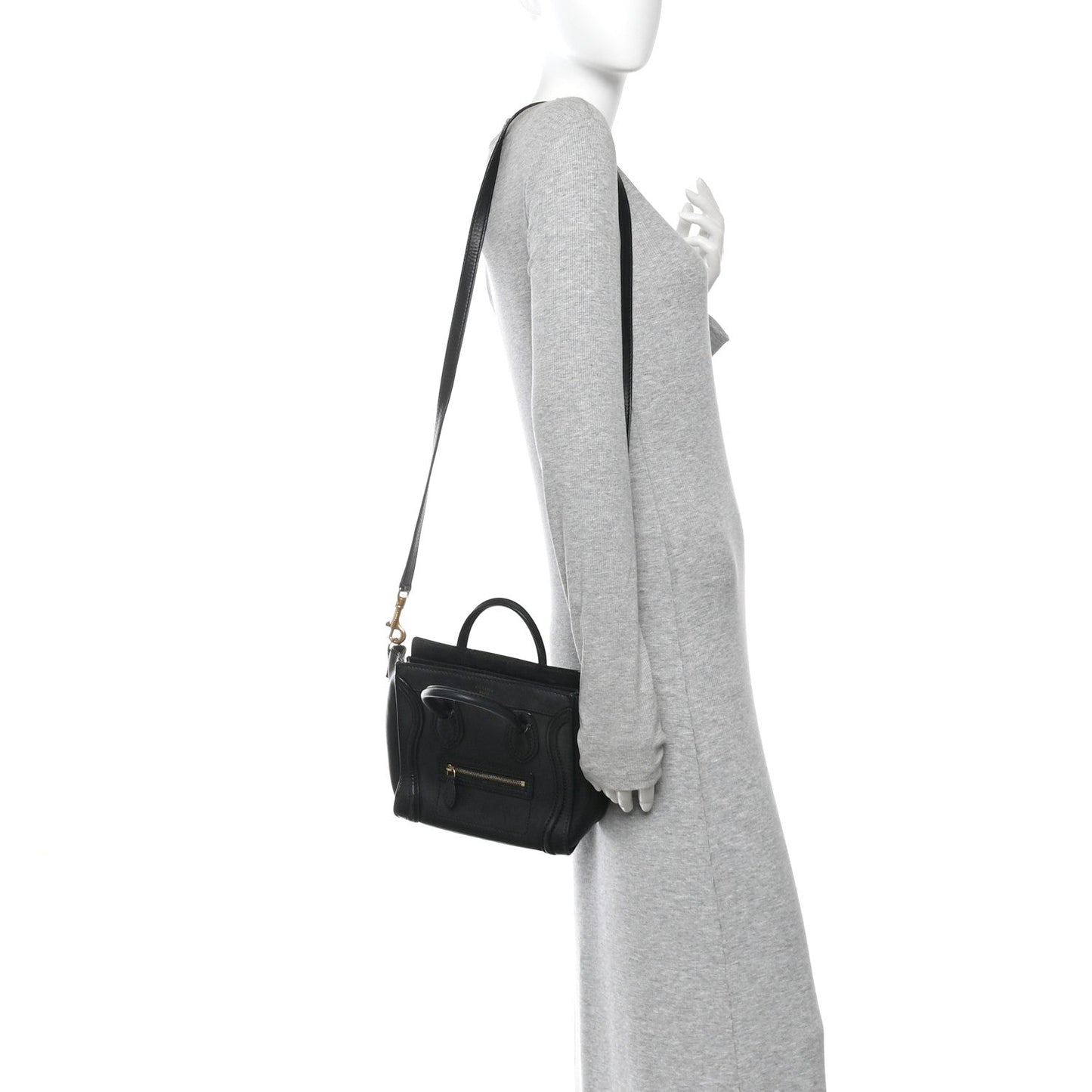 Smooth Calfskin Nano Luggage Black