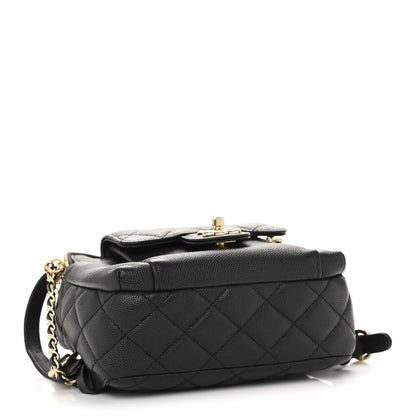 Caviar Quilted Small CC Day Backpack Black