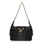 Washed Denim Quilted Mini Chanel 25 Handbag Black