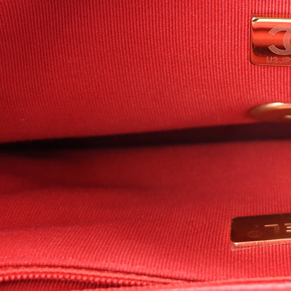 Lambskin Quilted Medium Chanel 19 Flap Red