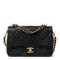 Caviar Quilted Mini CC You Flap Black