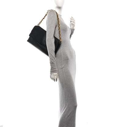 GG Grainy Calfskin Large Chain Shoulder Bag Black