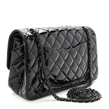 Patent Calfskin Quilted 2.55 Reissue 225 Flap So Black
