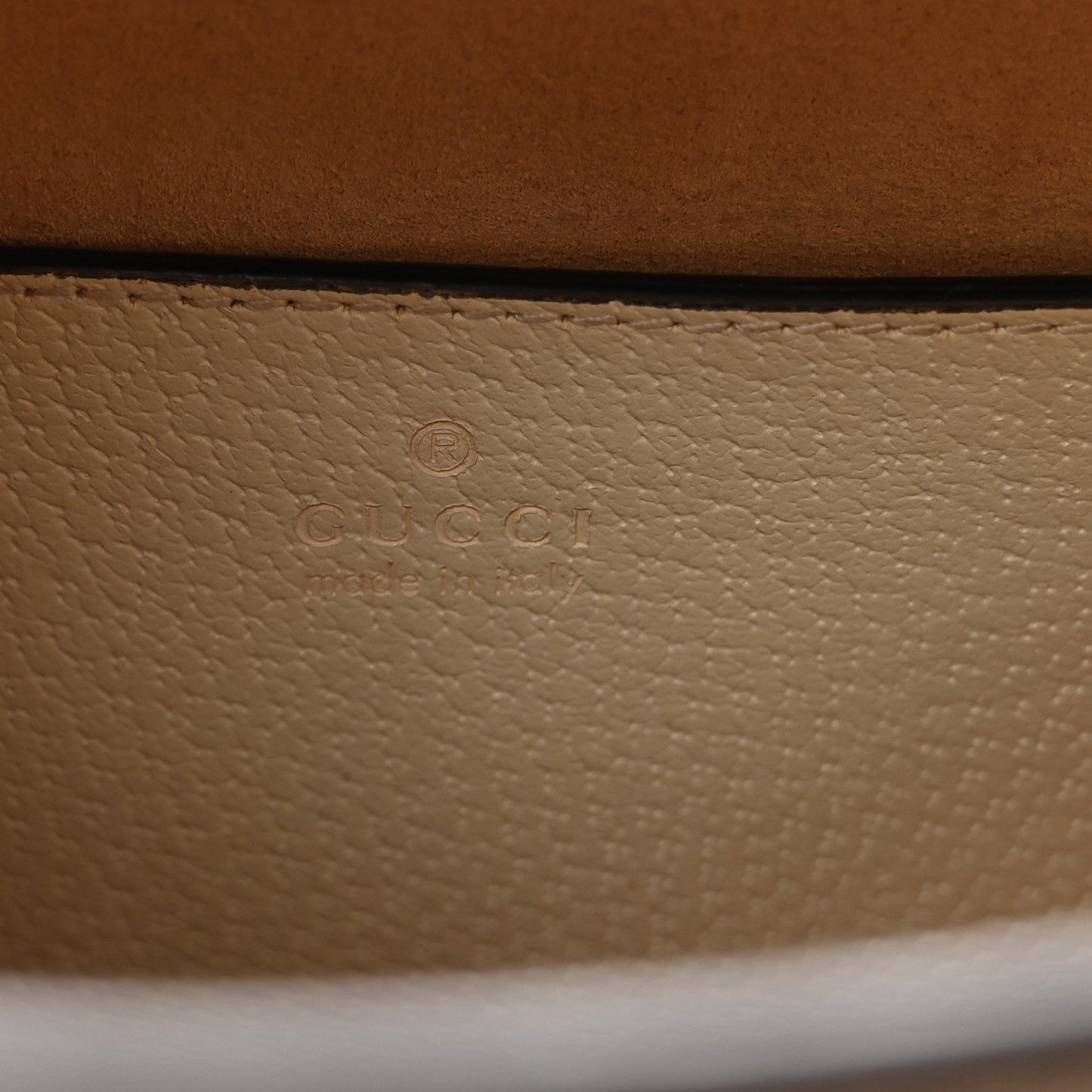 Textured Dollar Calfskin Web Small Diana Tote Bag Mystic White