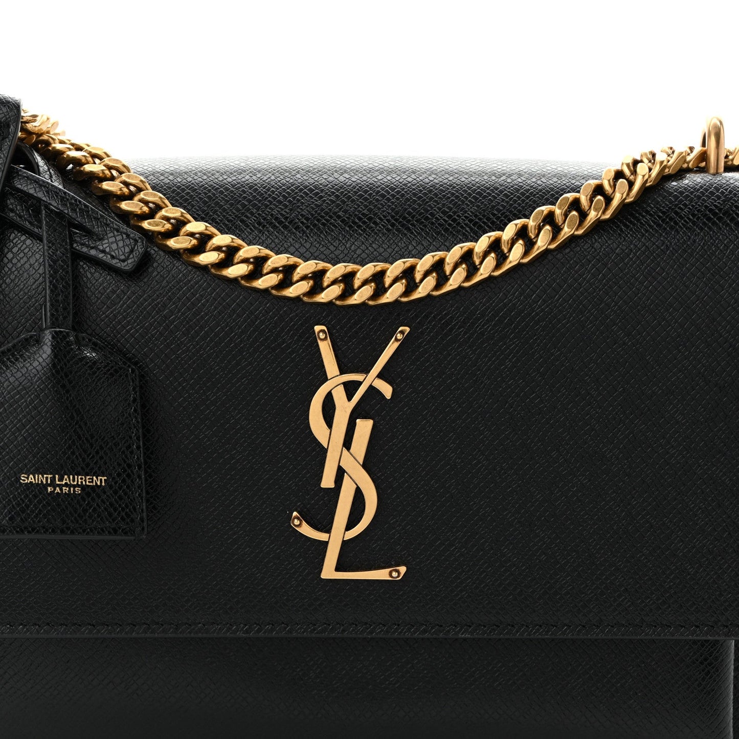Coated Bark Calfskin Medium Monogram Sunset Black