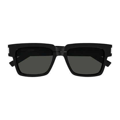 Saint Laurent Sunglasses Square Full Rim, Black/Havana Frame and Grey Lens SL732/FVADIM002