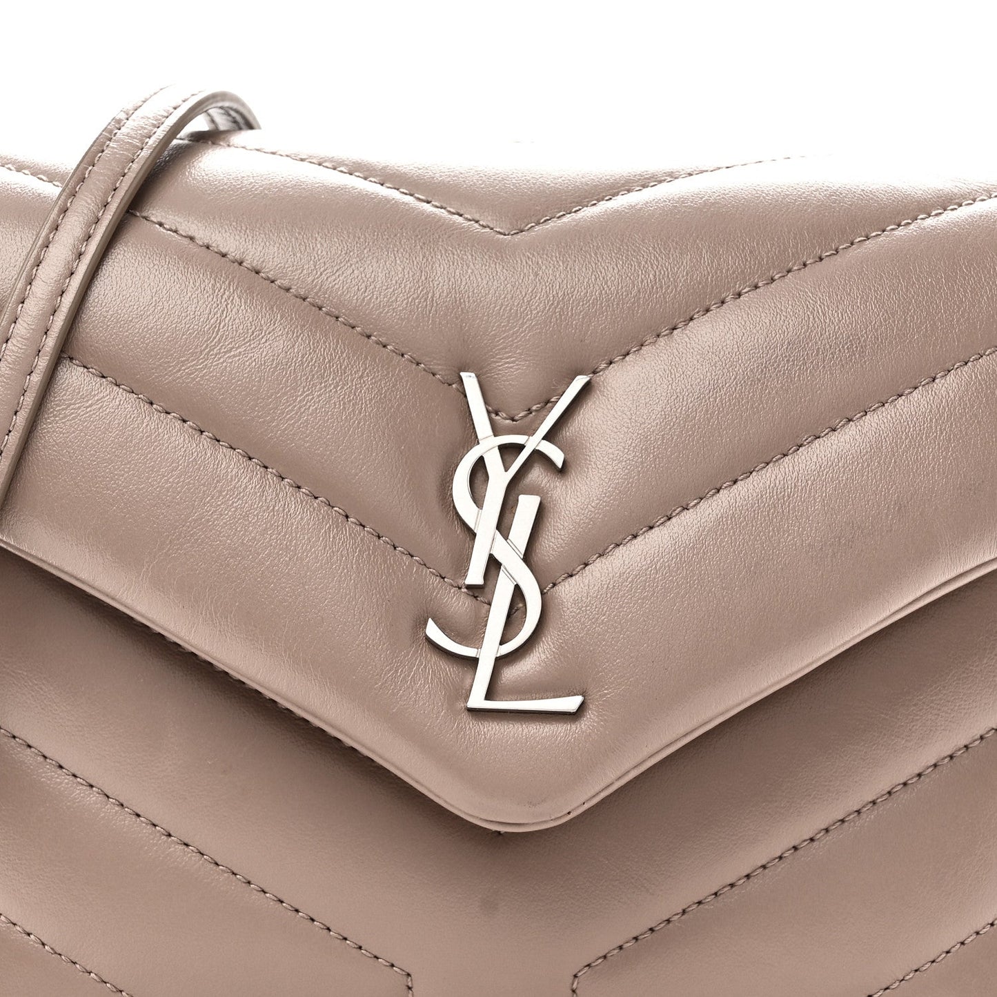 Calfskin Y Quilted Monogram Toy Loulou Crossbody Bag Mink