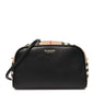 Calfskin Vintage Check Half Cube Crossbody Bag Black
