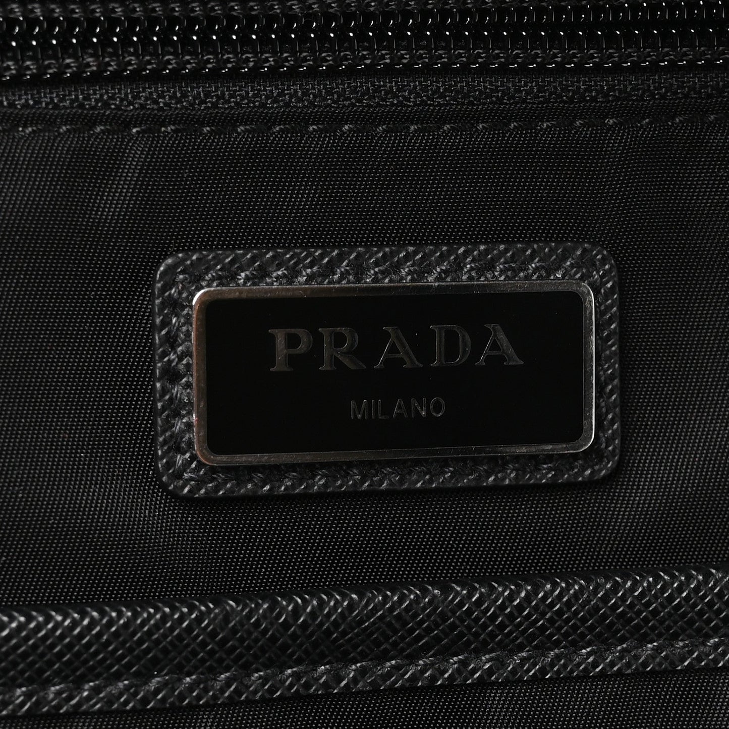Tessuto Nylon Saffiano Day Backpack Black