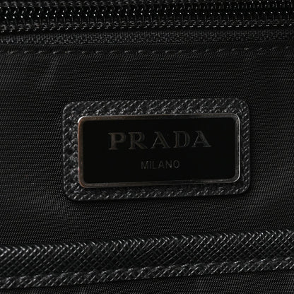 Tessuto Nylon Saffiano Day Backpack Black
