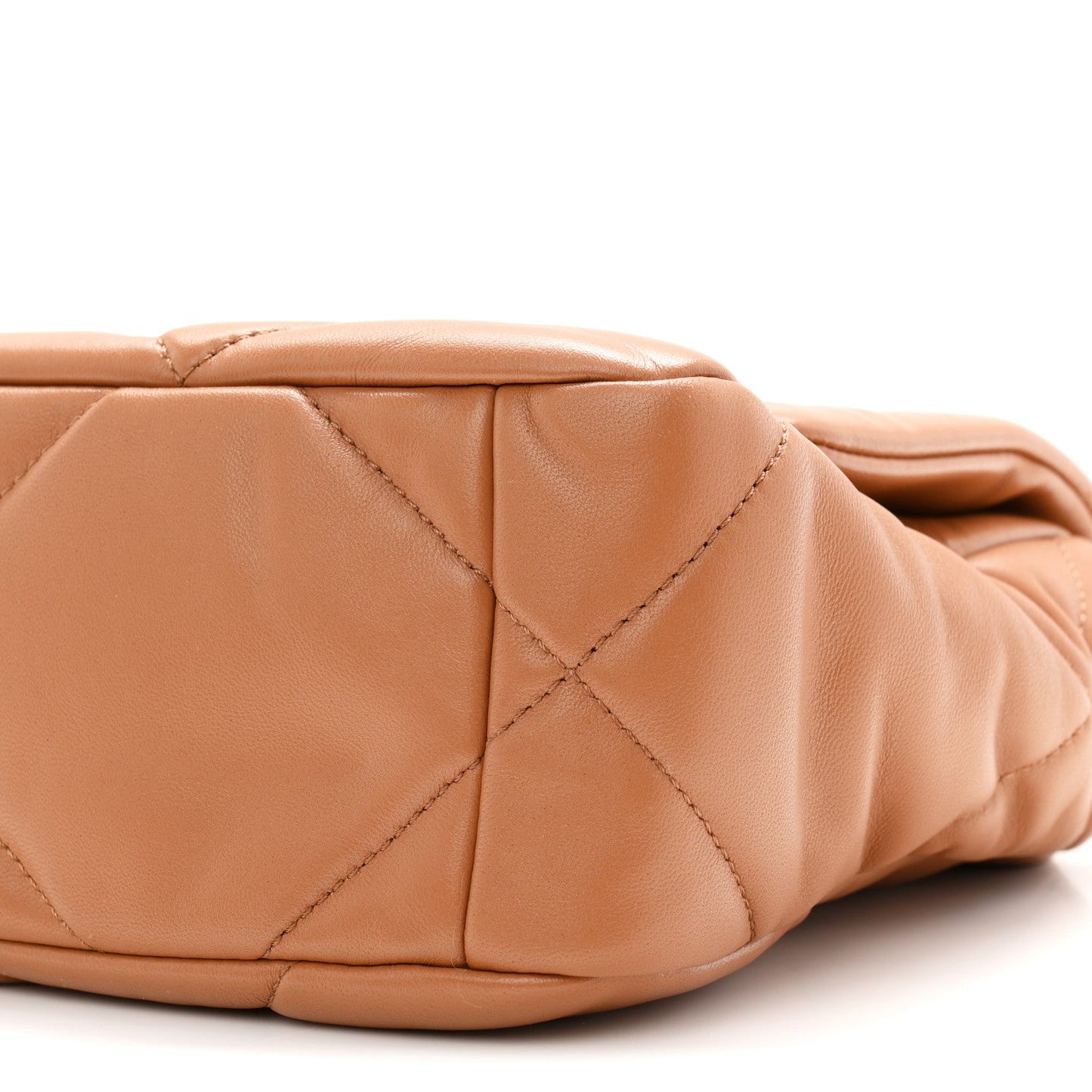 Lambskin Quilted Medium Chanel 19 Flap Brown