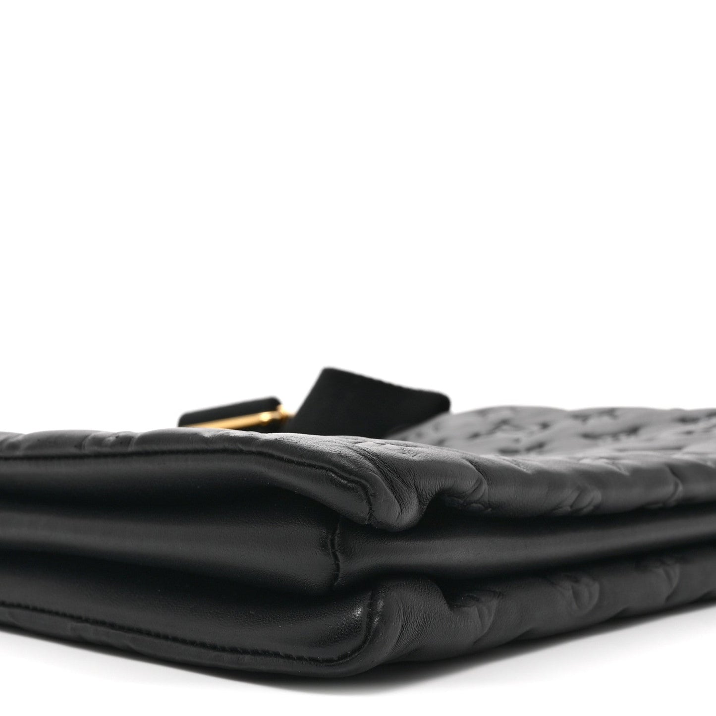 Lambskin Embossed Monogram Coussin PM Black