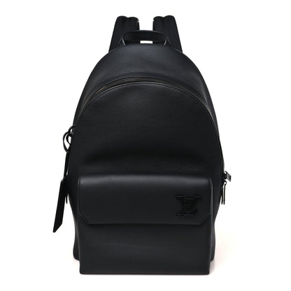 Grained Calfskin Aerogram Takeoff Backpack Black