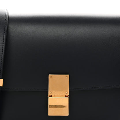 Box Calfskin Medium Classic Box Flap Bag Navy