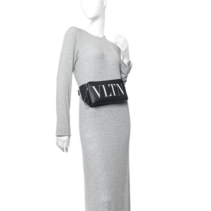 Calfskin VLTN Belt Bag Black White