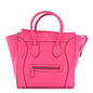 Drummed Calfskin Mini Luggage Fluo Pink