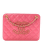 Calfskin Quilted CC Small Once Upon A Time Tote Pink