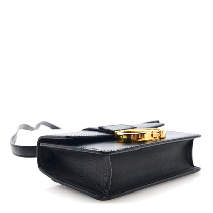 Smooth Calfskin Micro 30 Montaigne Flap Bag Black