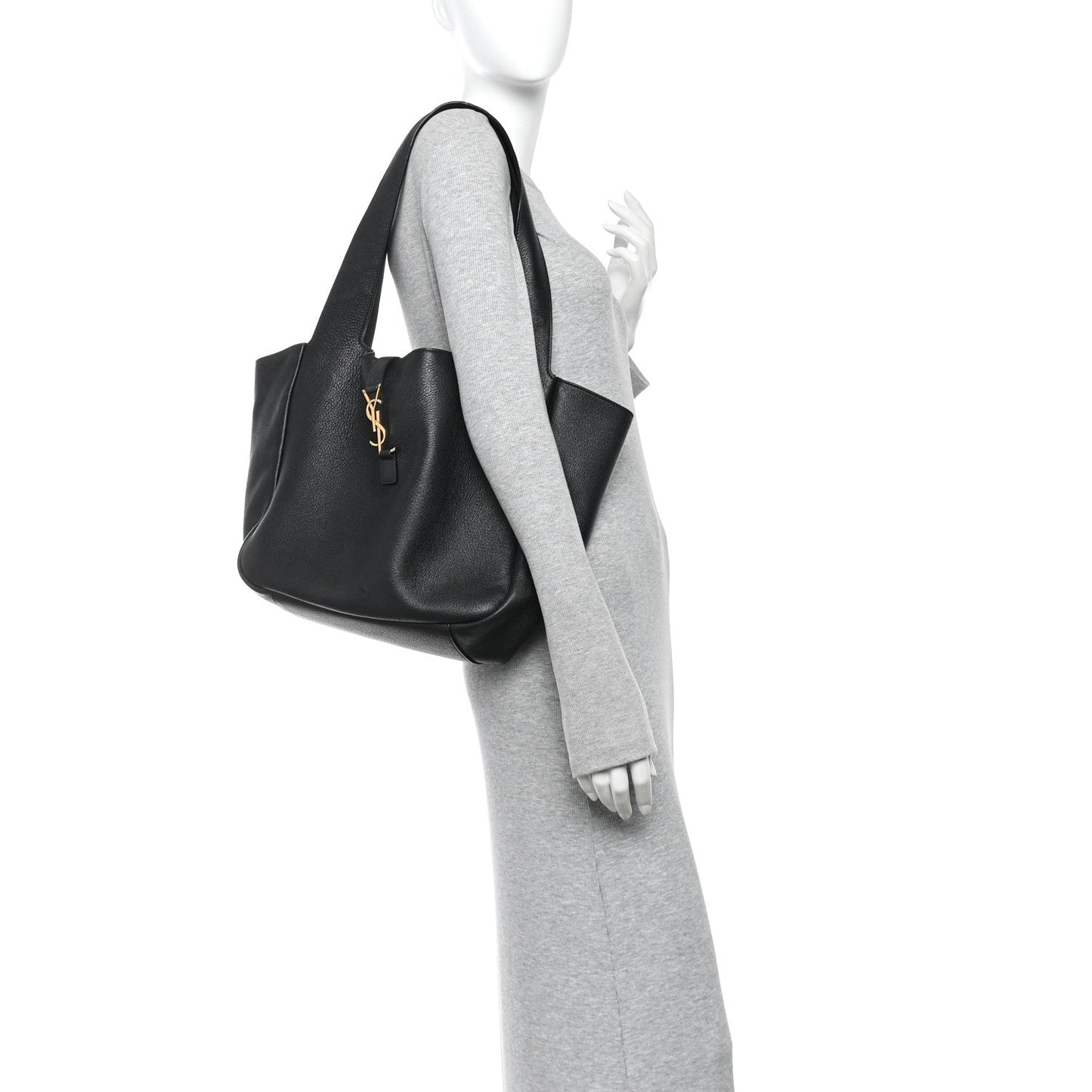 Grained Deerskin Bea Tote Black