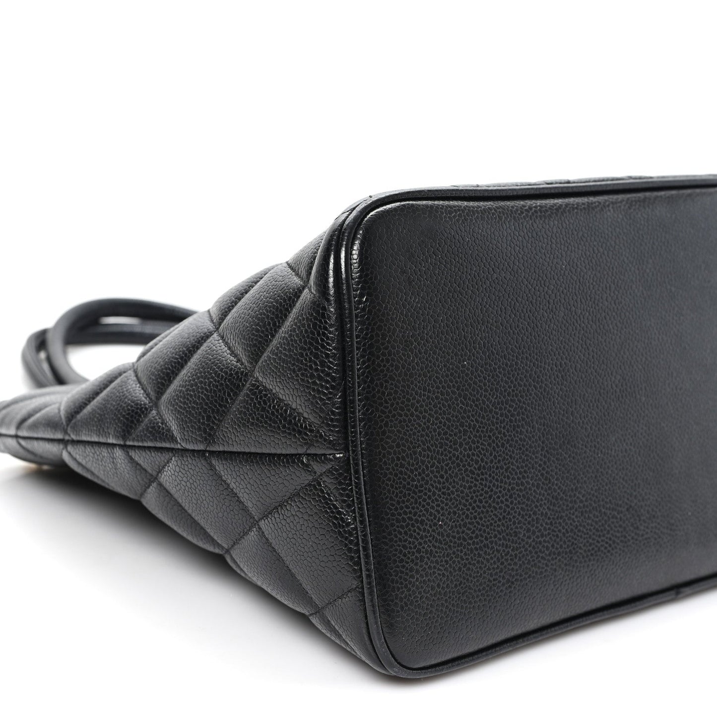 Caviar Quilted Medallion Tote Black