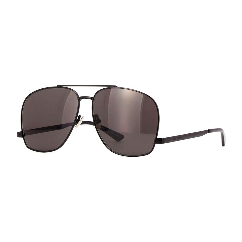 Saint Laurent Sunglasses Aviator Full Rim, Black Frame and Black Lens SL653LEON002