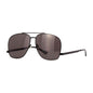 Saint Laurent Sunglasses Aviator Full Rim, Black Frame and Black Lens SL653LEON002
