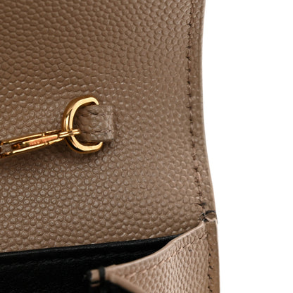 Grain De Poudre Monogram Uptown Chain Wallet Dark Beige