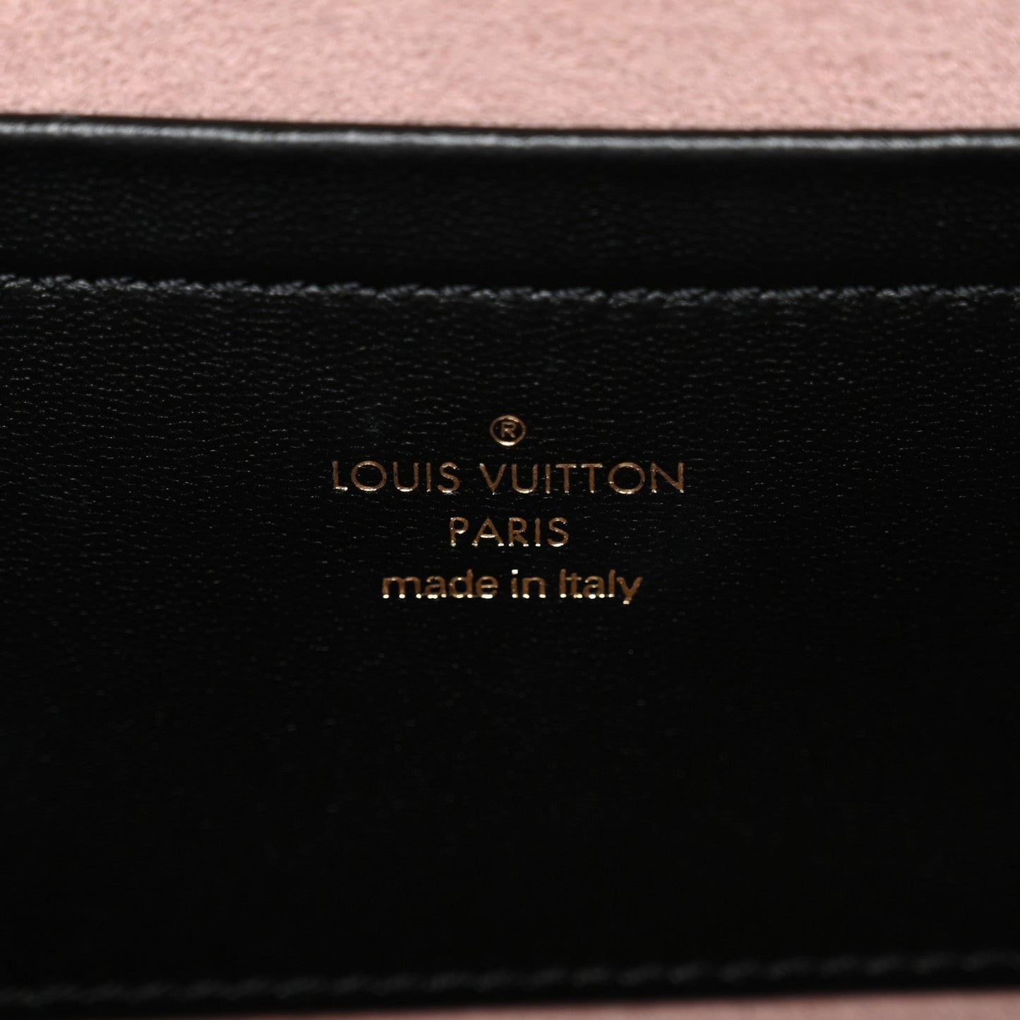 Lambskin Embossed Monogram Pochette Coussin Black