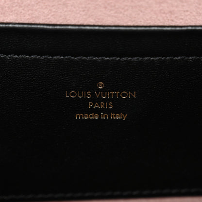Lambskin Embossed Monogram Pochette Coussin Black