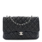 Lambskin Quilted Jumbo Chanel 3 Flap Navy