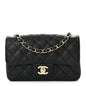 Caviar Quilted Mini Rectangular Flap Black
