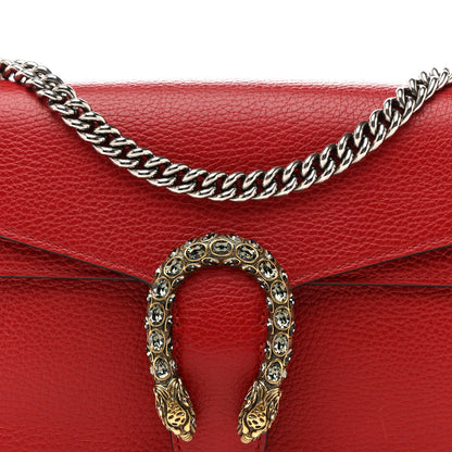 Dollar Calfskin Swarovski Crystal Small Dionysus Shoulder Bag Hibiscus Red