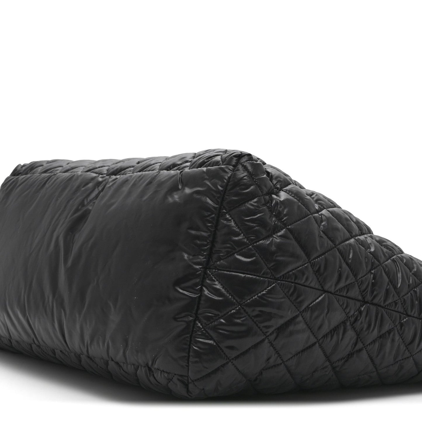 Nylon Quilted Large Coco Cocoon Tote Black