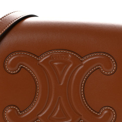 Smooth Calfskin Cuir Triomphe Folco Crossbody Bag Tan