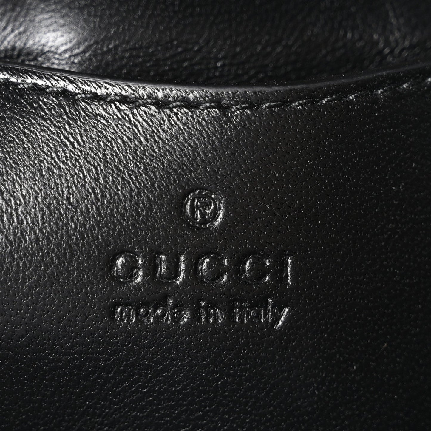 Lambskin Embossed Mini GG Milano Top Handle Shoulder Bag Black