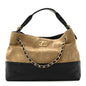Suede Calfskin Shiny Lambskin Quilted Small Coco Base Shopping Bag Beige Black