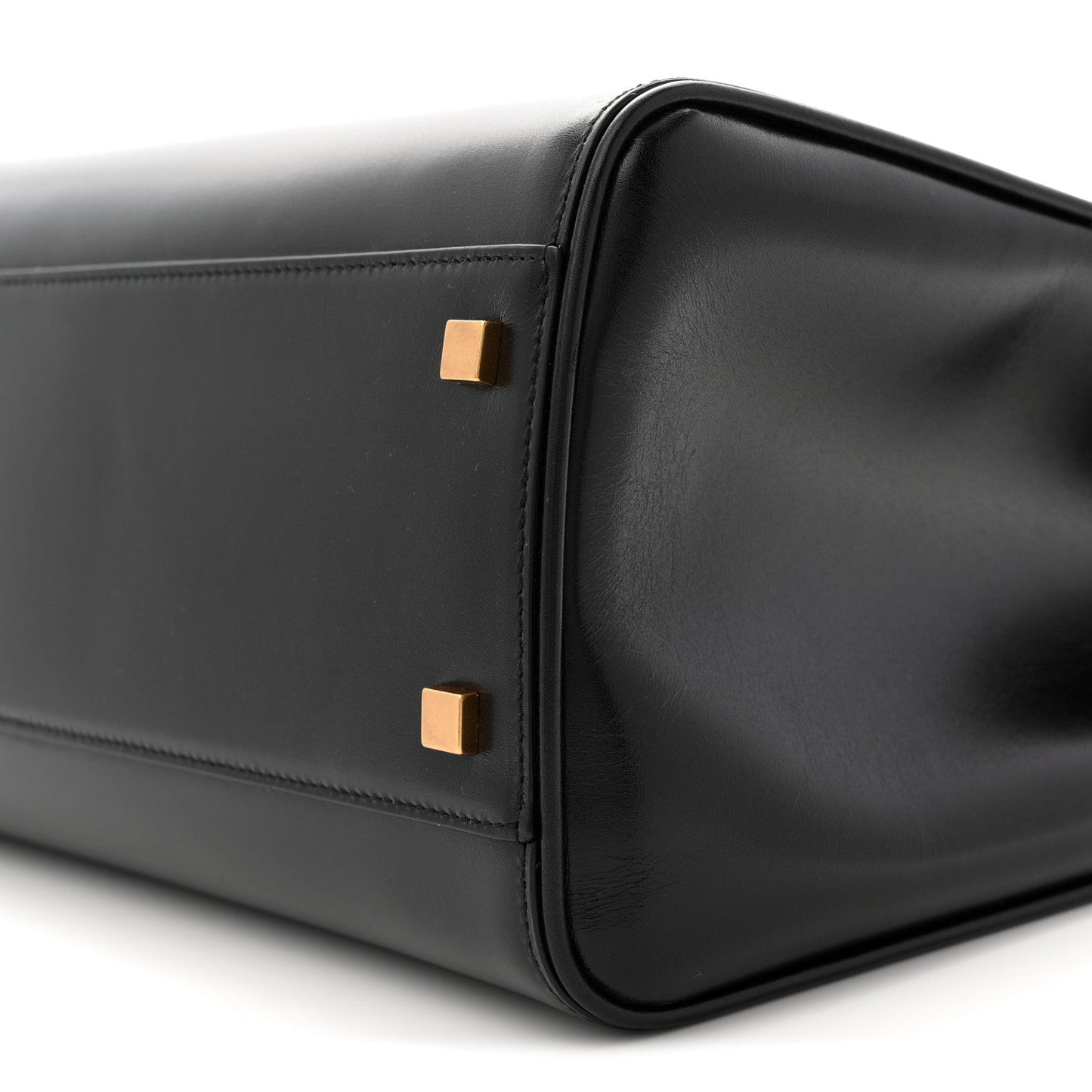 Smooth Calfskin Manhattan North South Shopper Tote Black