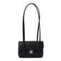 Shiny Caviar Mini Preppy Coco Shoulder Bag Dark Blue