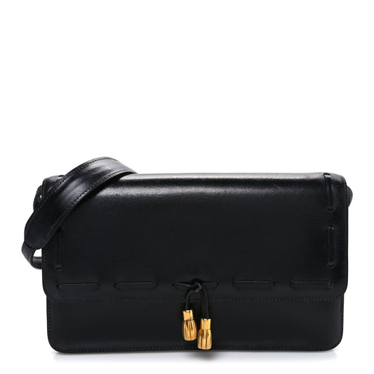 Box Tassel Shoulder Bag Black