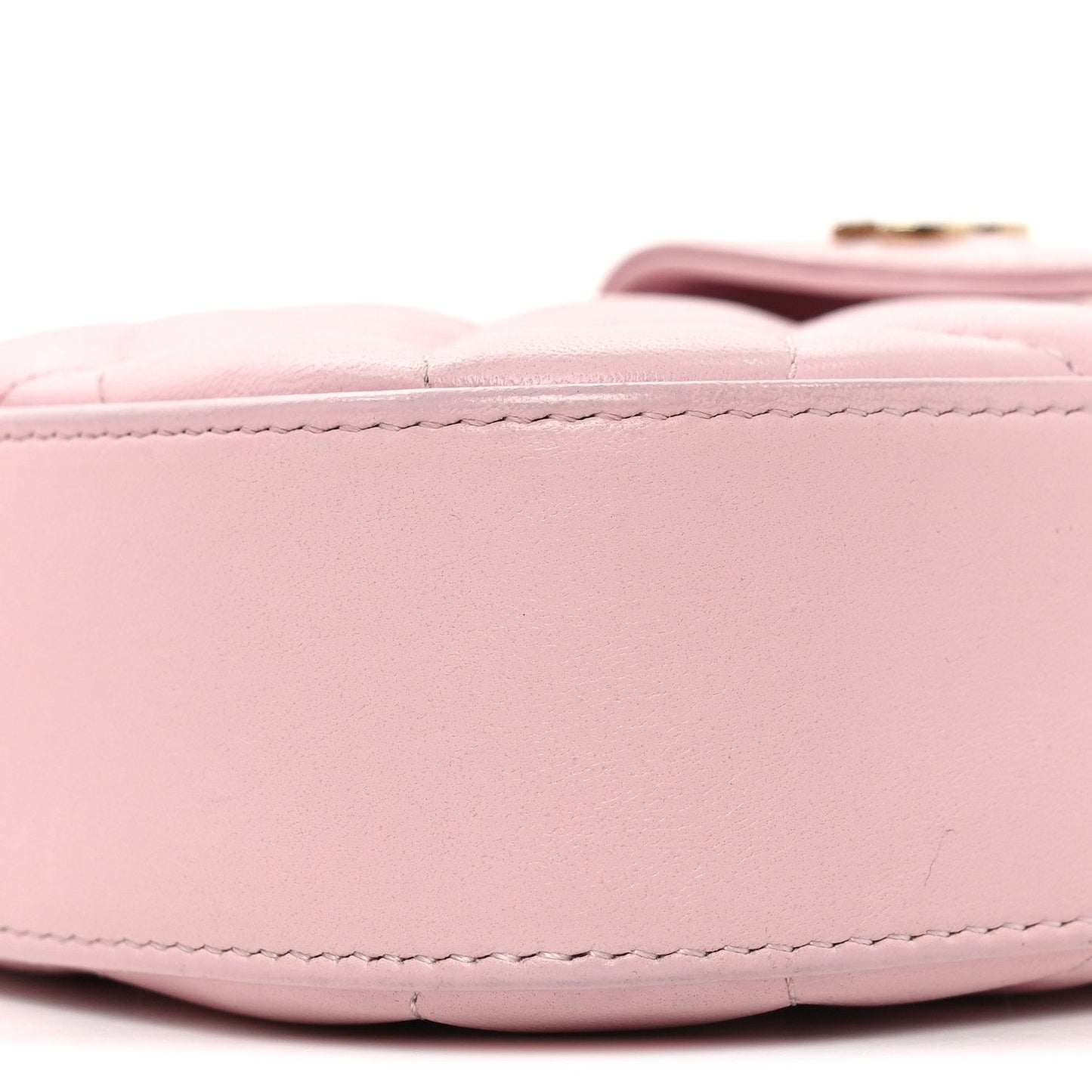 Lambskin Quilted Chain Camera Bag Light Pink