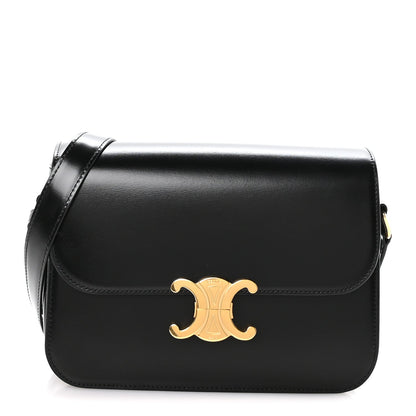 Shiny Calfskin Medium Triomphe Black