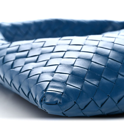 Calfskin Intrecciato Small Hop Deep Pacific