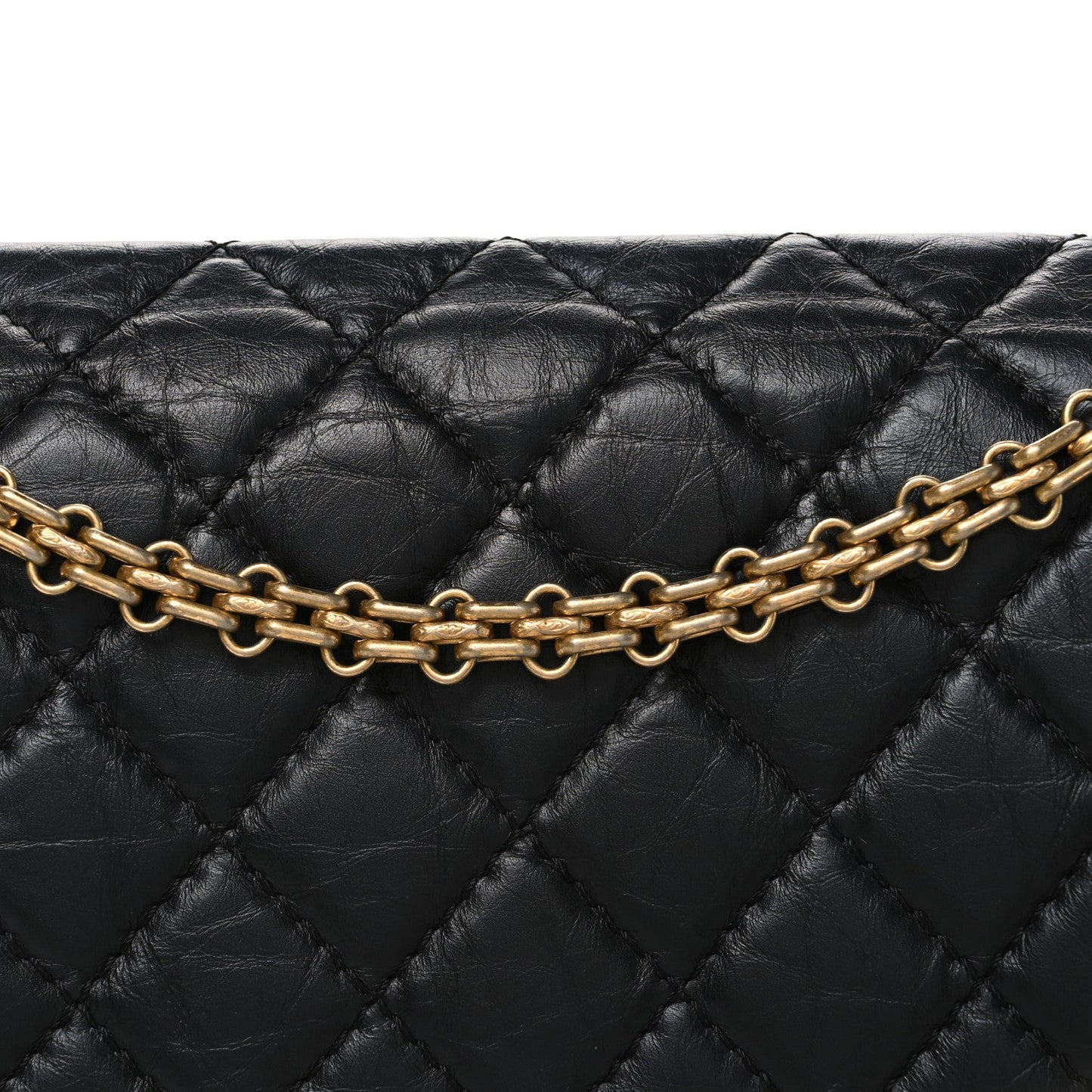 Aged Calfskin Quilted 2.55 Reissue 226 Flap Black