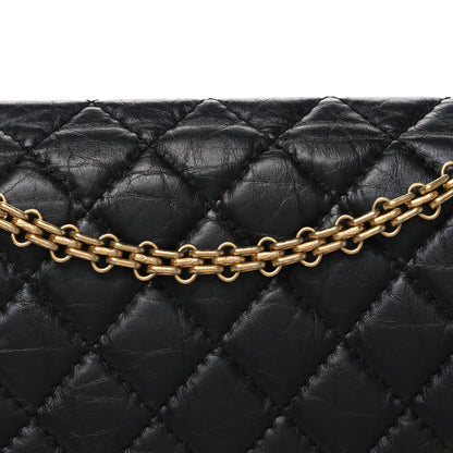 Aged Calfskin Quilted 2.55 Reissue 226 Flap Black