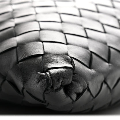 Calfskin Intrecciato Small Hop Black
