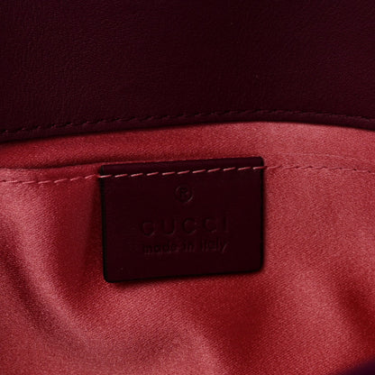 Velvet Matelasse Mini GG Marmont Shoulder Bag Fuchsia Violet Cyclamen