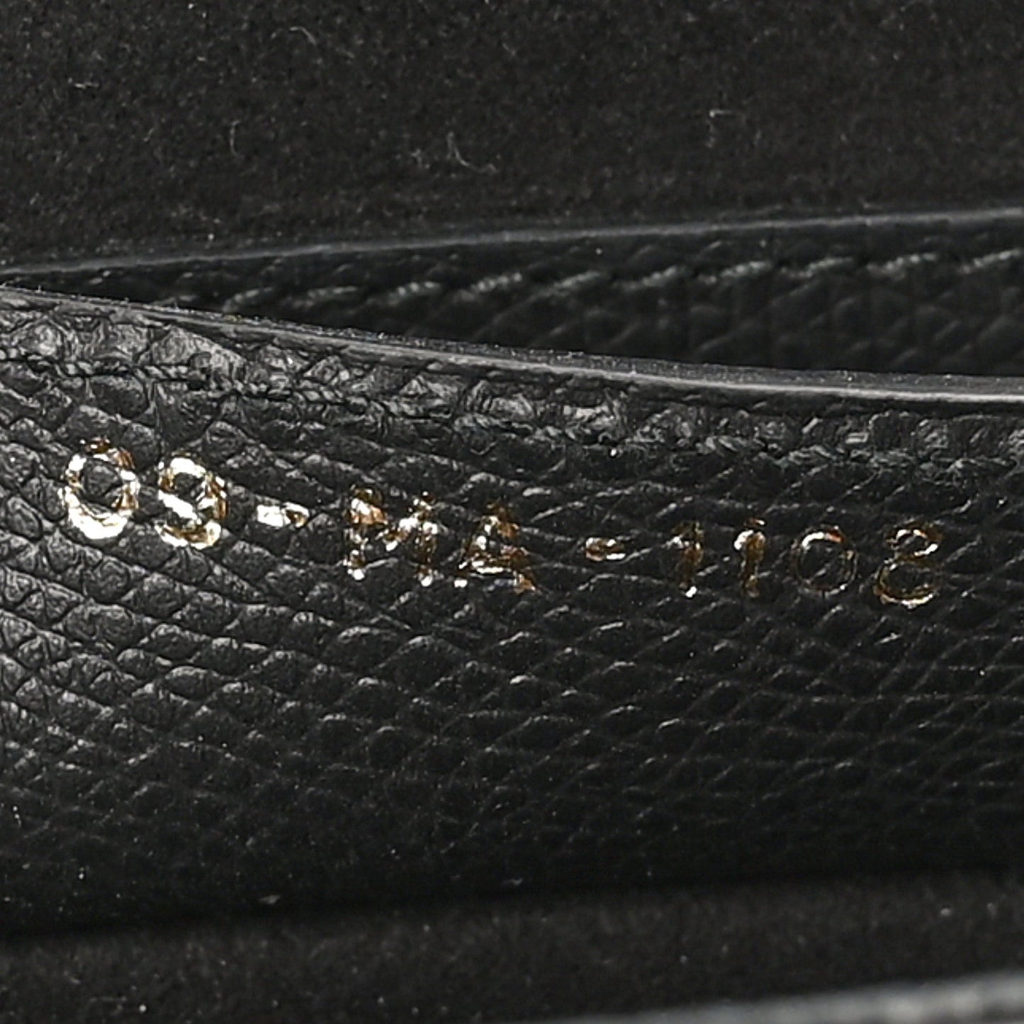 Grained Calfskin Saddle Bag Black
