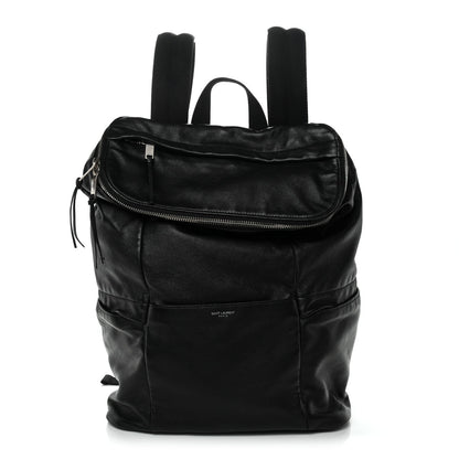 Canvas Calfskin Sid Backpack Black