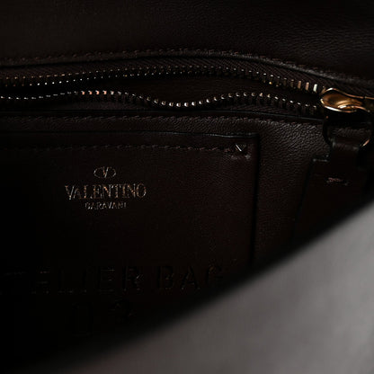 Nappa Atelier 03 Rose Edition Small Flap Crossbody Bag Dark Brown